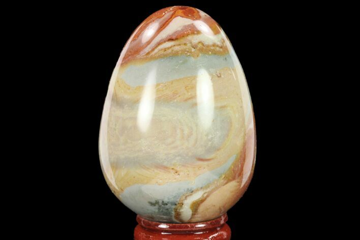 Polished Polychrome Jasper Egg - Madagascar #134570